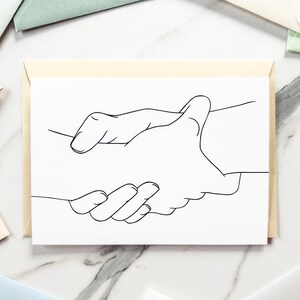 Helfende Hand Danke Karte | Kleines Dankeschön als Wertschätzung Geschenk | Karte zum Abschied | Danke sagen an Mitarbeiter und Erzieherin