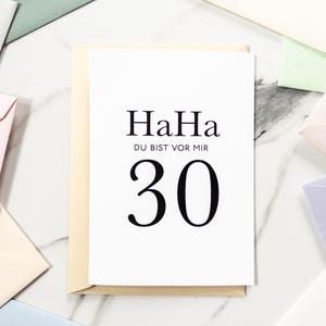 Karte zum 30 Geburtstag | Witzige Geschenke für Männer und Frauen | Lustige Karten | Geburtstagsgeschenk für Kollegin oder Beste Freundin