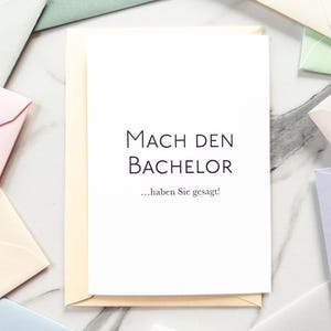Karte Bachelor Abschluss | Lustige Karte zum Abschluss | Glückwunschkarte Bachelor | Karte Bachelor 2025 | Bachelor Geschenk Frau | Mann