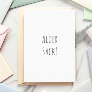 Lustige Karte zum Geburtstag Männer | Geburtstag Bruder 40 | Geburtstagkarte Papa | 50 | 60 Geburtstag | Witzige Karte Dialekt - Alder Sack