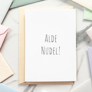 Lustige Karte zum 30 Geburtstag | Geburtstagsgeschenk Schwester zum 40 Geburtstag | Geschenke für Frauen ab 50| Karte Dialekt - Alde Nudel