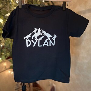 Custom Name Dinosaur T-shirt, Dino Shirt, Toddler T-shirt, Youth T-Shirt, Dinosaur