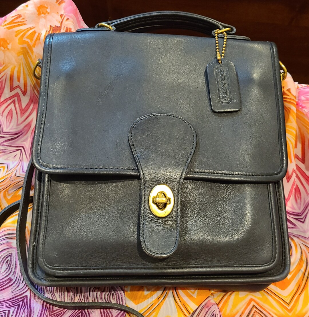 Coach Vintage Black Leather Station Bag 5130 Etsy Ireland