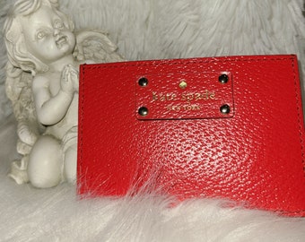 Kate spade red card holder sale