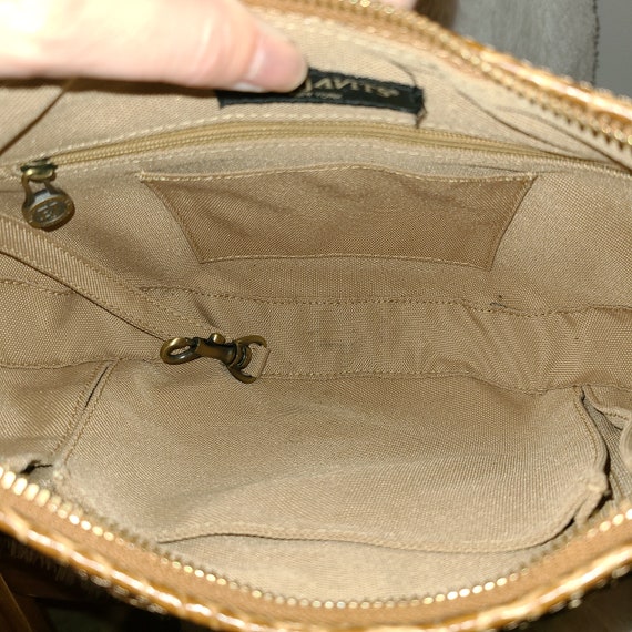 Eric Javits Black Straw Squishee Croc Brown Leath… - image 7