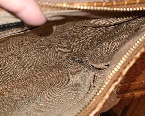 Eric Javits Black Straw Squishee Croc Brown Leath… - image 9