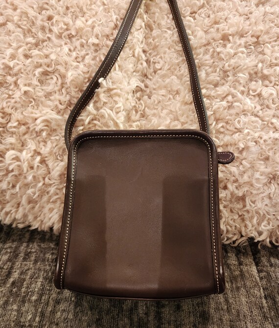 Coach Vtg Legacy Camel Tan Leather Anna Compartment Med