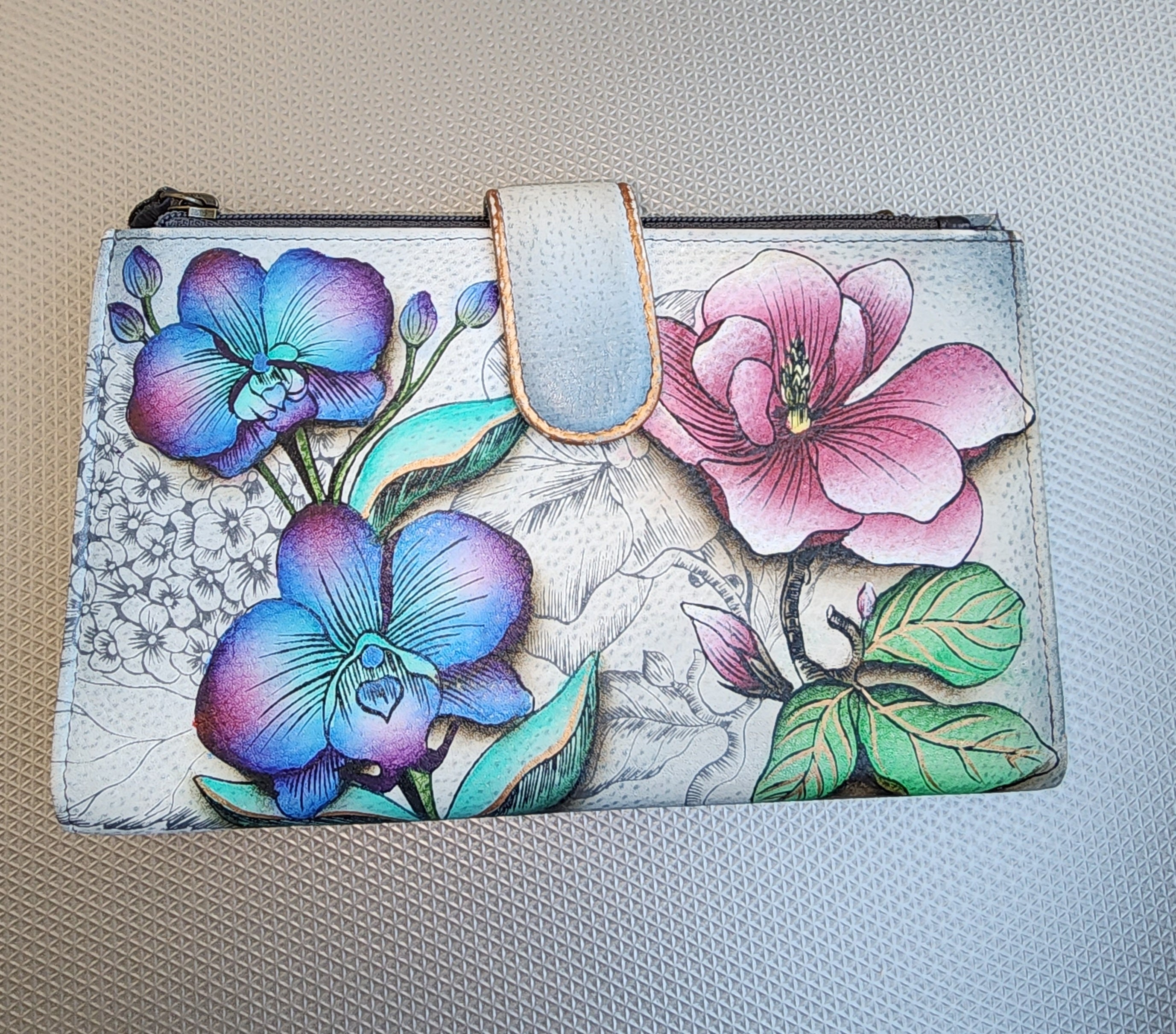 botanical hand painted wallets - Old/Sold 