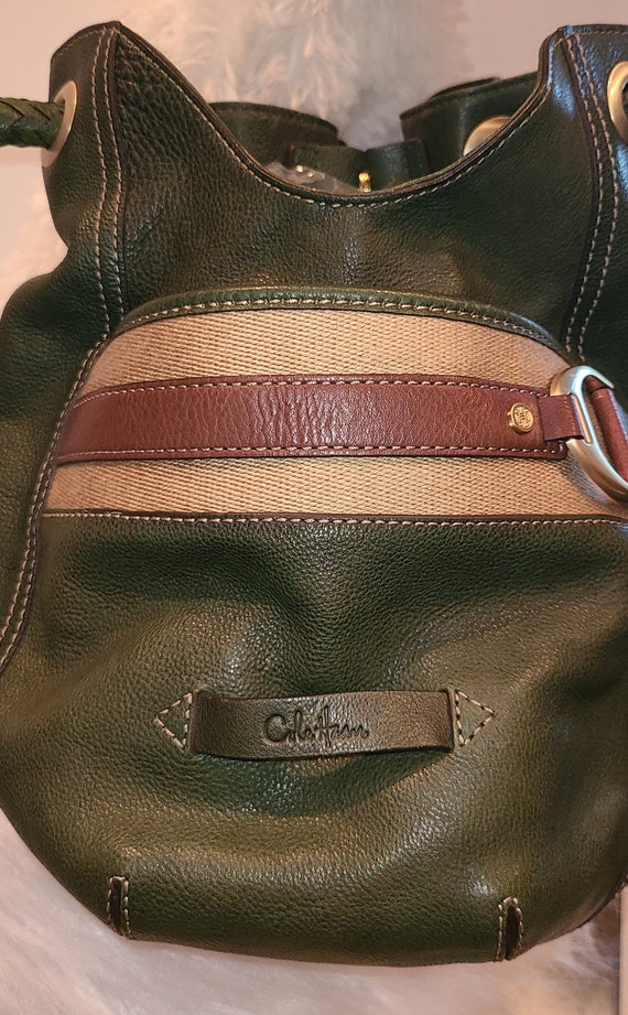 Cole Haan Brass Stirrup Green Leather Shoulder Bag Work Bag - Etsy.de