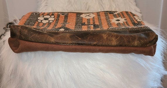 Myra Bag Vivid Dreams Leather and Canvas Wristlet… - image 4