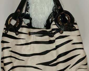 Michael kors zebra print bag deals