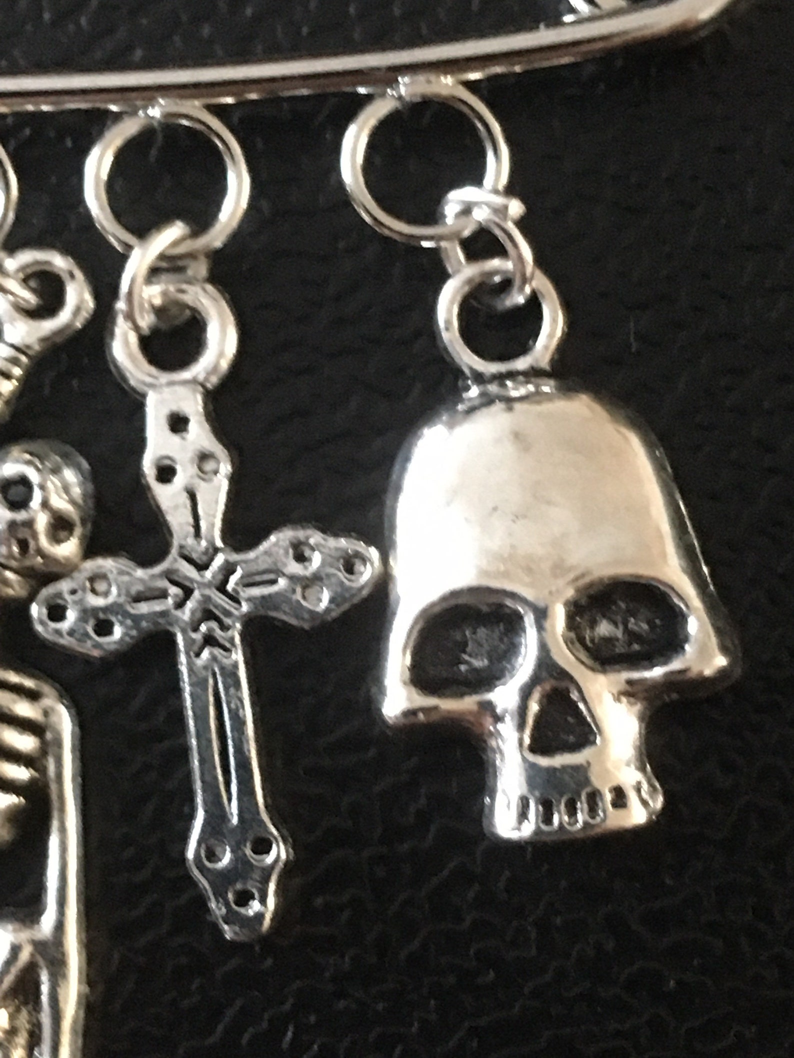 Gothic Brooch, Skeleton Brooch, Cross Brooch, Skulls Brooch, Gothic ...