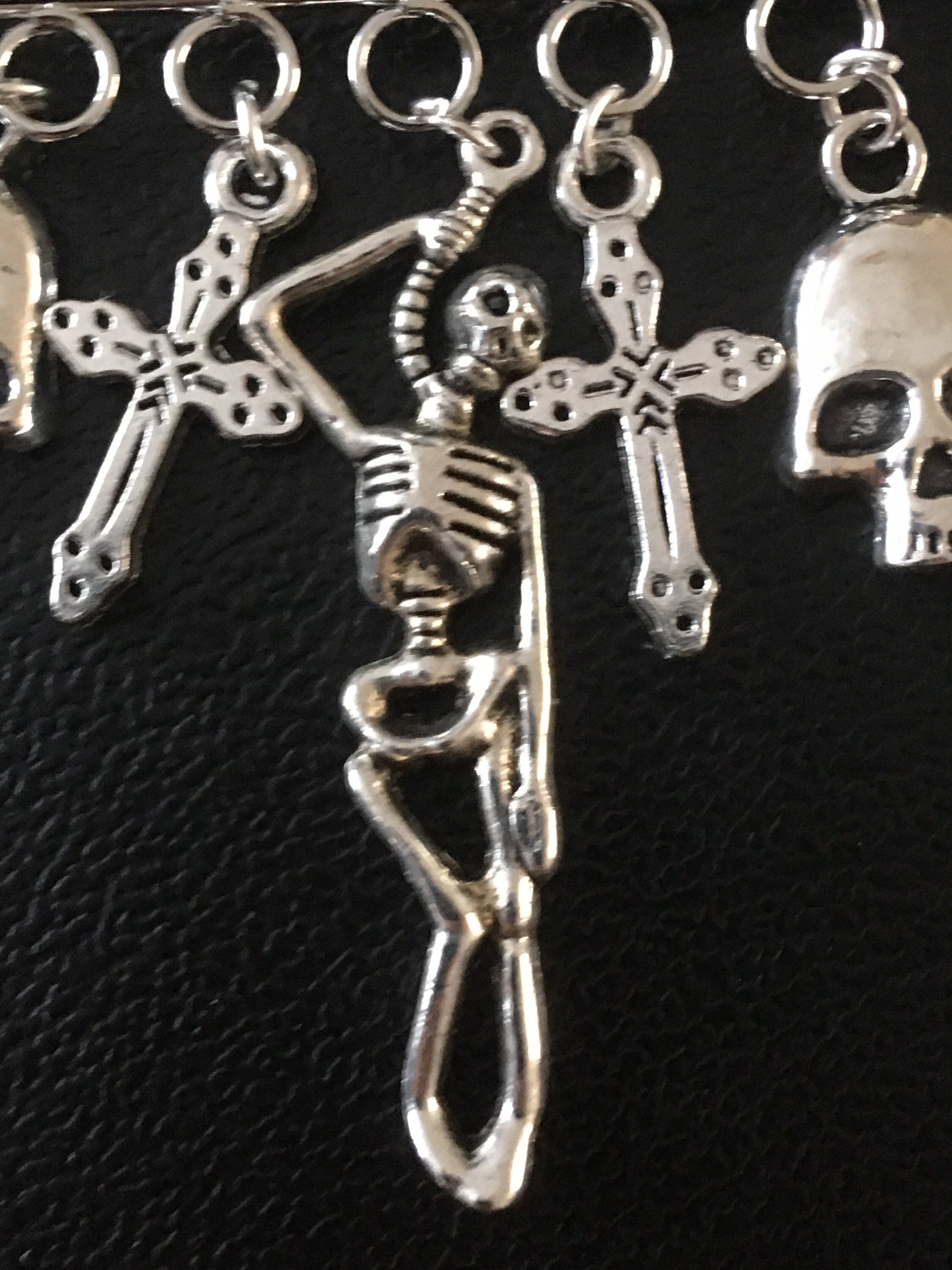 Gothic Brooch, Skeleton Brooch, Cross Brooch, Skulls Brooch, Gothic ...