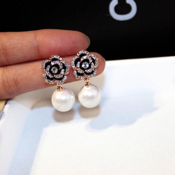 Fashion 24K or jaune rempli de princesse Cut Black Topaz Leverback Boucles d'oreilles Créoles Fashion 24K or jaune rempli de princesse Cut Black Topaz Leverback Boucles d'oreilles Créoles