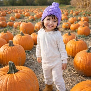 Handmade Rumi beanie KPop Demon hunter cosplay hat Rumi costume purple braid unique kids birthday gift image 5