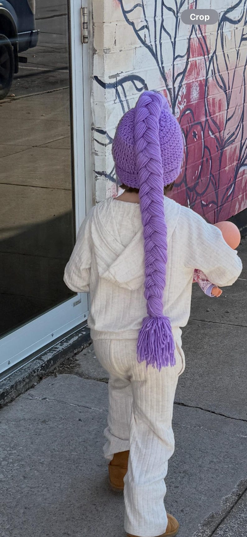 Handmade Rumi beanie KPop Demon hunter cosplay hat Rumi costume purple braid unique kids birthday gift image 1
