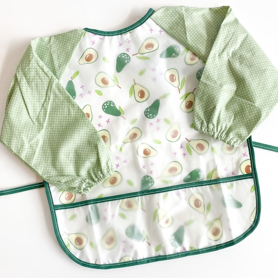 Mess Proof Avocado Baby Bib, Waterproof Bibs for Toddlers, BLW
