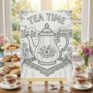 Kit de pintura para fiesta de té: lienzos prediseñados para actividades de cumpleaños infantiles y recuerdos coloridos para hacer tú mismo.