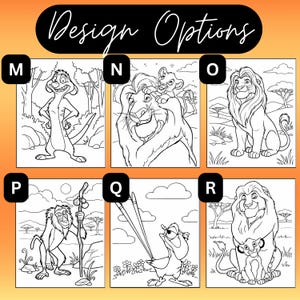 Lion King Birthday Paint Party Canvas: Pre-Drawn Art, Party Favors image 5