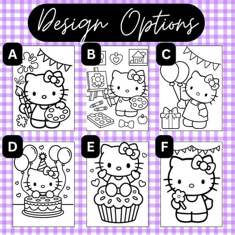 Hello Kitty Birthday Paint Party: Pre-Printed Canvases & Favors for Kids' Art Activities image 5