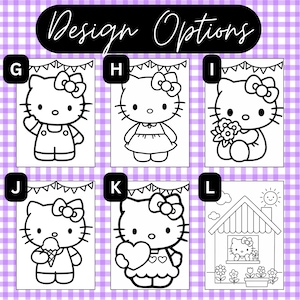Hello Kitty Birthday Paint Party: Pre-Printed Canvases & Favors for Kids' Art Activities image 6