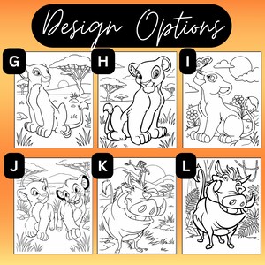 Lion King Birthday Paint Party Canvas: Pre-Drawn Art, Party Favors image 4