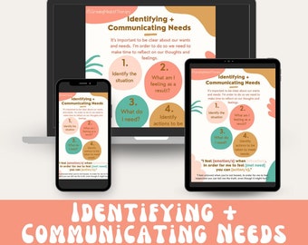 Identifying and Communicating Needs Therapy Worksheet