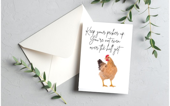 Chicken Lover Printable Instant Download Birthday Card Over | Etsy