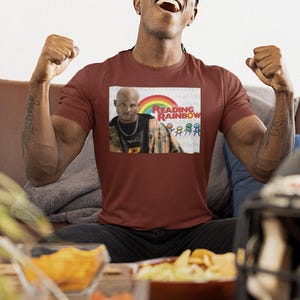 MEME DMX Reading Rainbow Funny - Unisex Jersey Short Sleeve Tee, Comfy Shirt, Bella 3001, Humor Shirt, Graphic Tee