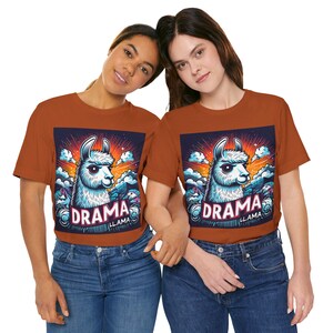 Camiseta unisex con divertida llama dramática, camiseta de alpaca divertida, camiseta con animal cómico, camiseta gráfica única, regalo para amantes de las llamas