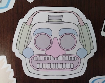 Pastel DJ Music Man Matte Sticker -FNAF