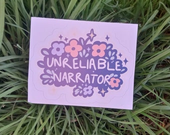 Whoops Batch! - Unreliable Narrator Sticker - Pastel Flowers