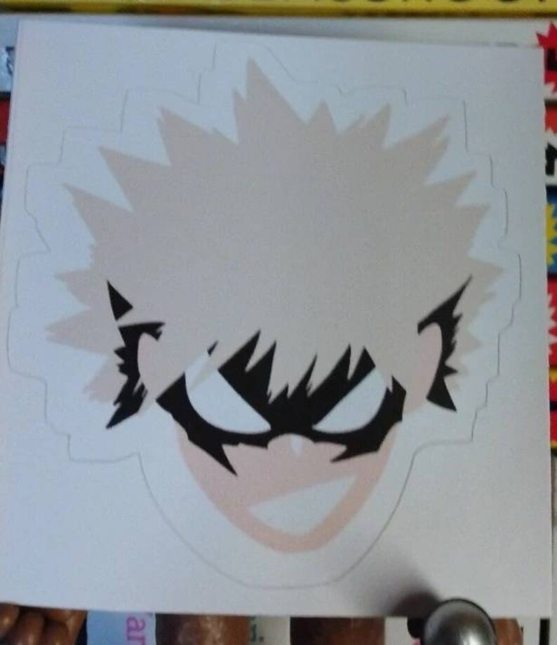 Bakugou Masked Hero Sticker - Etsy