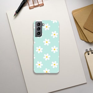Daisy Dreams Mint Green Pastel Floral Print Slim Phone Case - Samsung Galaxy S21 Ultra / S21 Plus  S21 / S20 Ultra / S20 Plus / S20