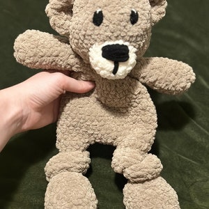 Crochet Teddy Bear Snuggler | Crochet Teddy Bear Lovey