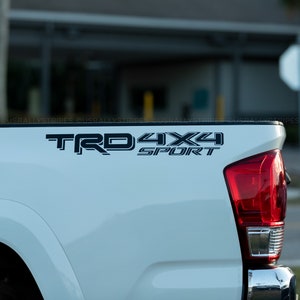 TRD 4x4 sport vinyl decal for 2016-2022 Toyota Tacoma Tundra 3rd Gen gloss black ARC