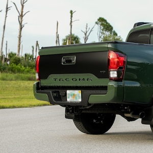 Tailgate blackout pre-cut vinyl w/ V6 badge fits Toyota Tacoma 3rd Gen