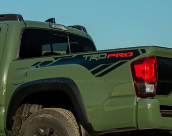 TRD PRO bedside vinyl decal fits 2016-2022 Toyota Tacoma 3rd Gen