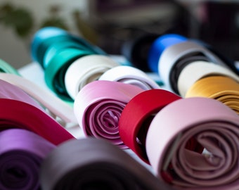 Corbata de color liso, corbata de boda hecha a mano, más de 20 colores