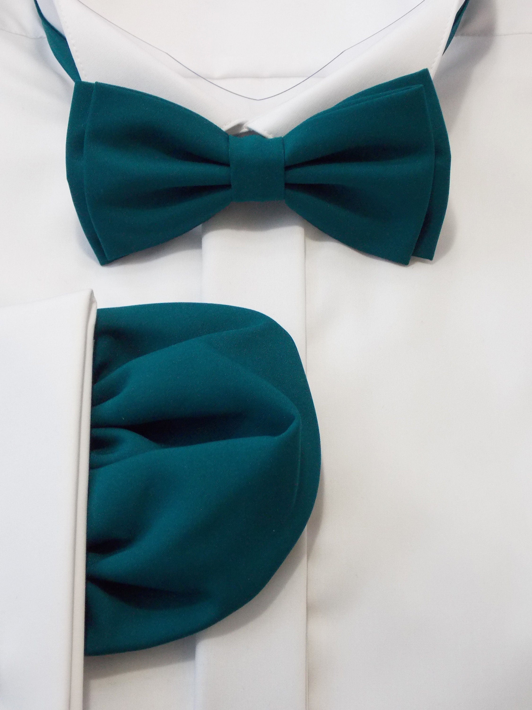 Emerald Green Tie, Bowtie and Pocket Square Set for Weddings, Emerald