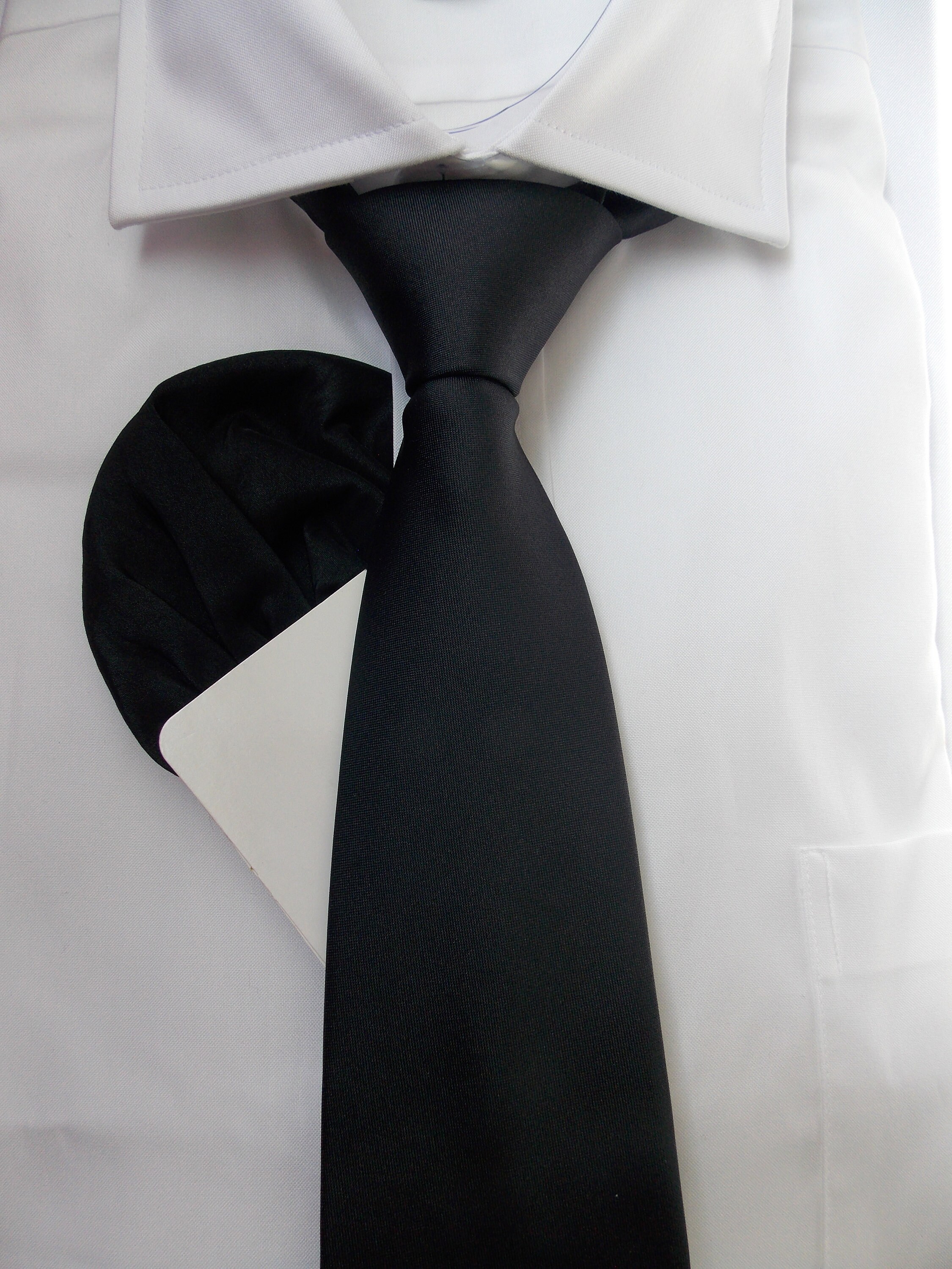 Men's Premium Small Dotted Pattern Black Tie