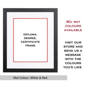 Flat Black Wood Picture Frame for Degrees, Certificates, Photos