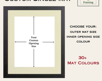 Custom Single Mat Matboard for Picture and Certificate Framing