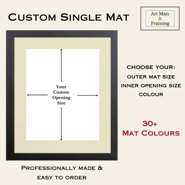 Custom Single Mat Matboard for Picture and Certificate Framing