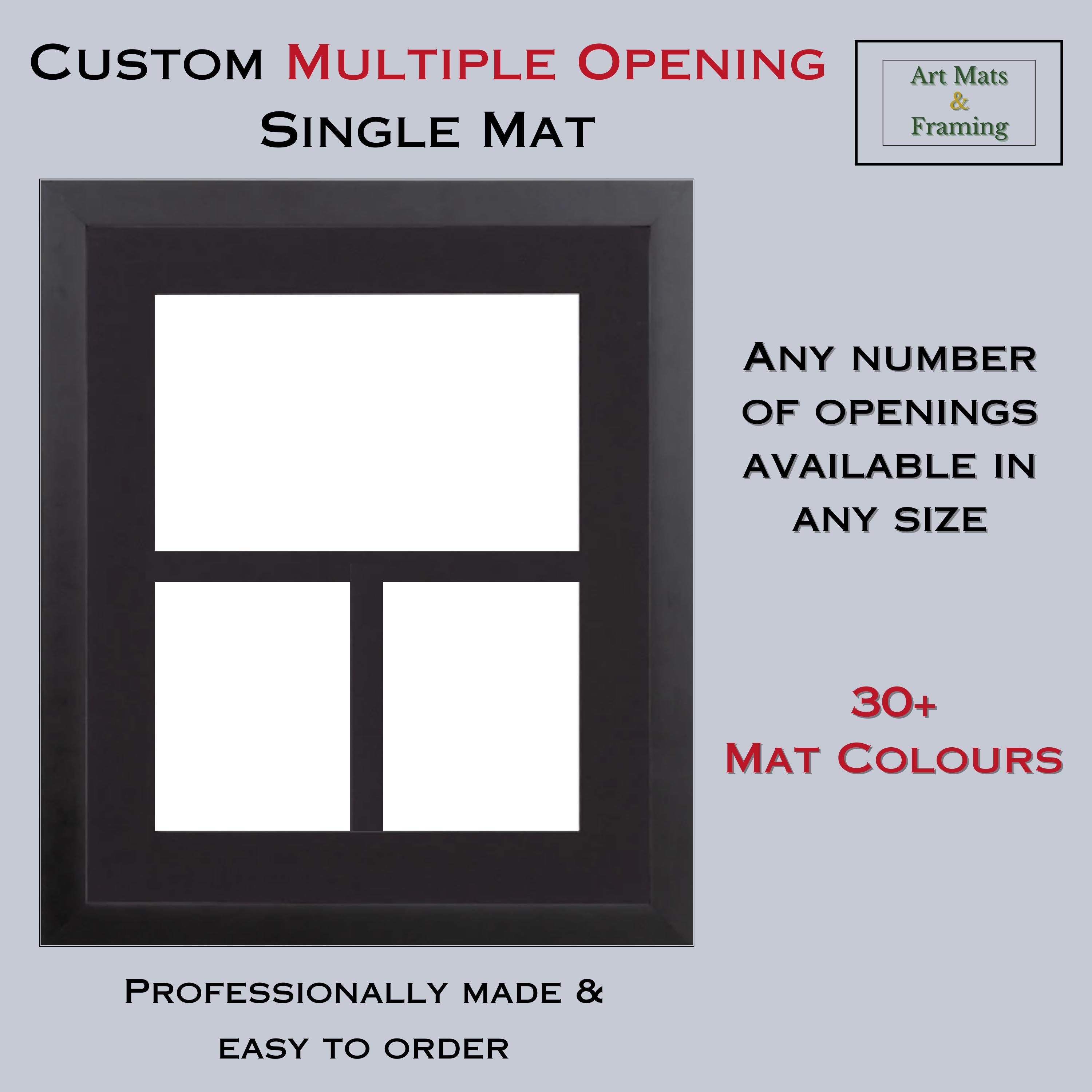 Custom Multiple Opening Single Mat Matboard for Picture and Certificate Framing