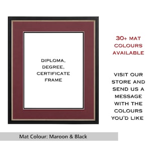 Black and Silver Wood Picture Frame for Degrees, Certificates, Photos