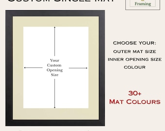 Custom Single Mat Matboard for Picture and Certificate Framing