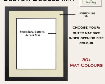 Custom Double Mat Matboard for Picture and Certificate Framing