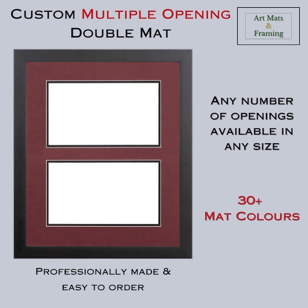Custom Multiple Opening Double Mat Matboard for Picture and Certificate Framing