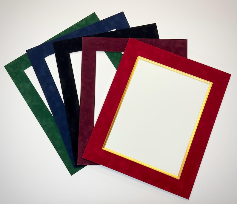 Custom Suede Double Mat Matboard for Picture and Certificate Framing ...
